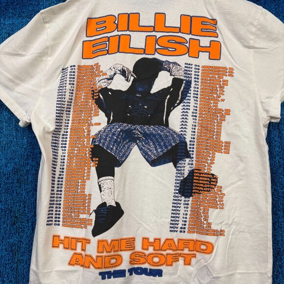 Billie Eilish Hit Me Hard & Soft Tour Date Bedroom Pop Tee M - Picture 2 of 4